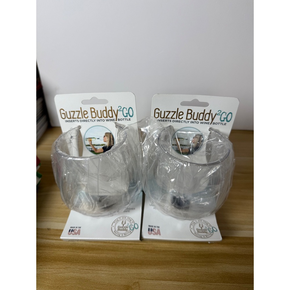 Guzzle Buddy 2‎ GO Wine Bottle Inserts Portable Drinkware Qty 2 NEW